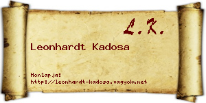 Leonhardt Kadosa névjegykártya