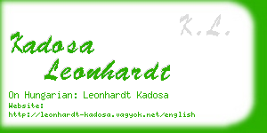 kadosa leonhardt business card